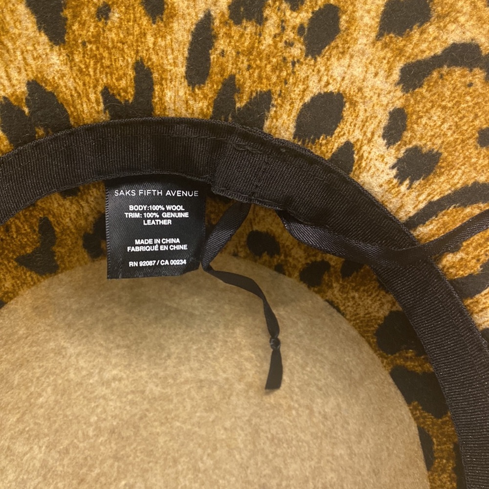Saks Leopard hat! - Picture 3 of 4